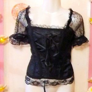 Elegant Black Lace Shapewear Top